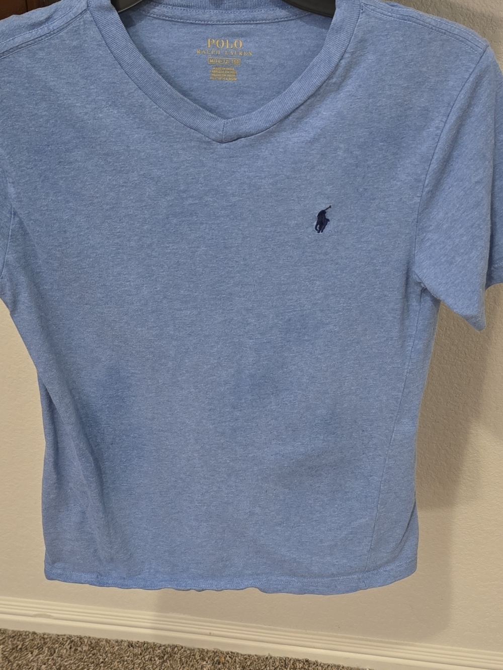 Polo by Ralph Lauren Light Blue Short Sleeve Tee with Navy Pony